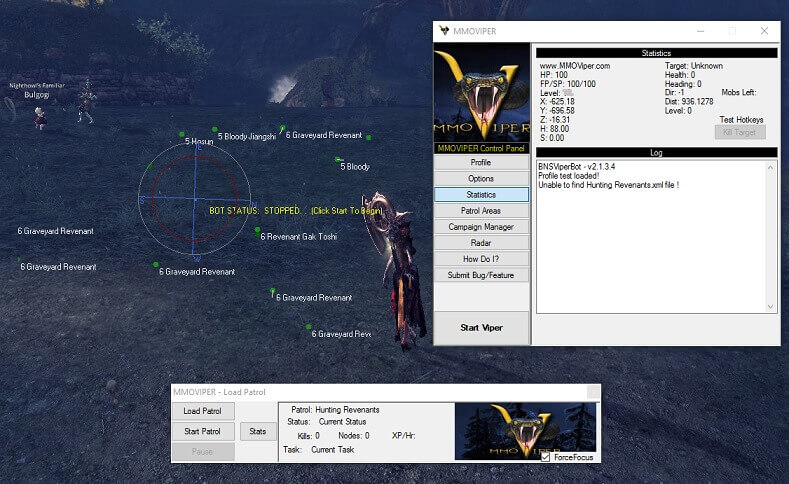 บอท AI เกม Garena Blade & Soul