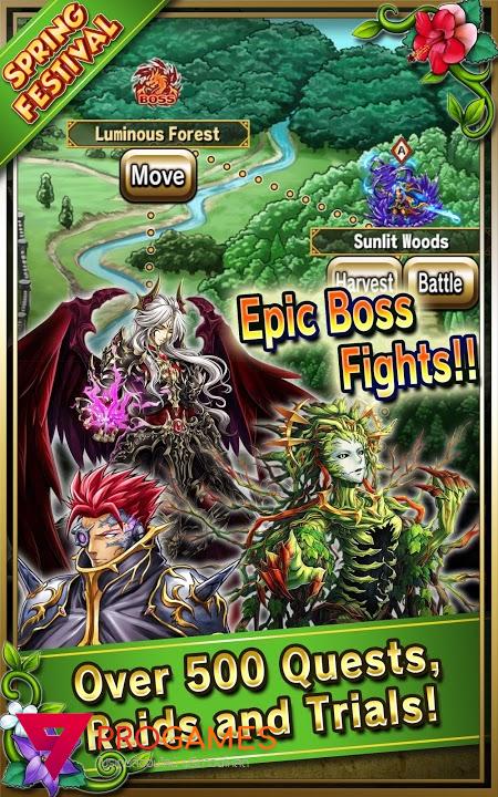 ดาวน์โหลด Brave Frontier (MOD, god mode) ฟรีบน Android