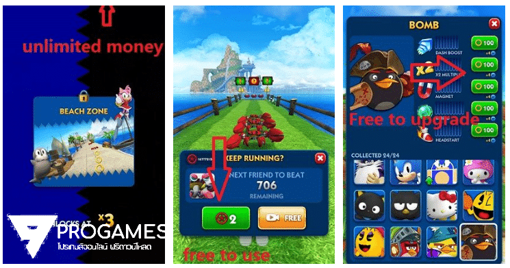 ดาวน์โหลด Sonic Dash (MOD, Unlimited Money, Unlock ) ฟรีบน Android