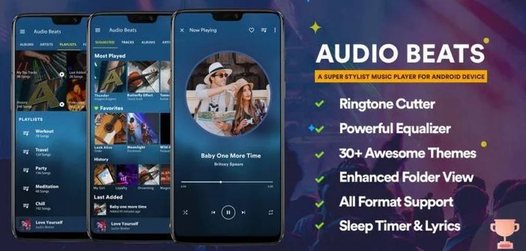ดาวน์โหลด เครื่องเล่นเพลง(Audio Beats) 5.6.0 Full (Mod) สำหรับ Android