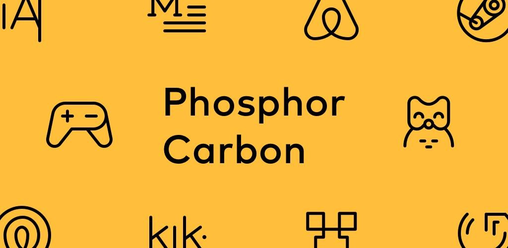 ดาวน์โหลด Phosphor Carbon Icon Pack 1.6.0 Apk สำหรับ Android
