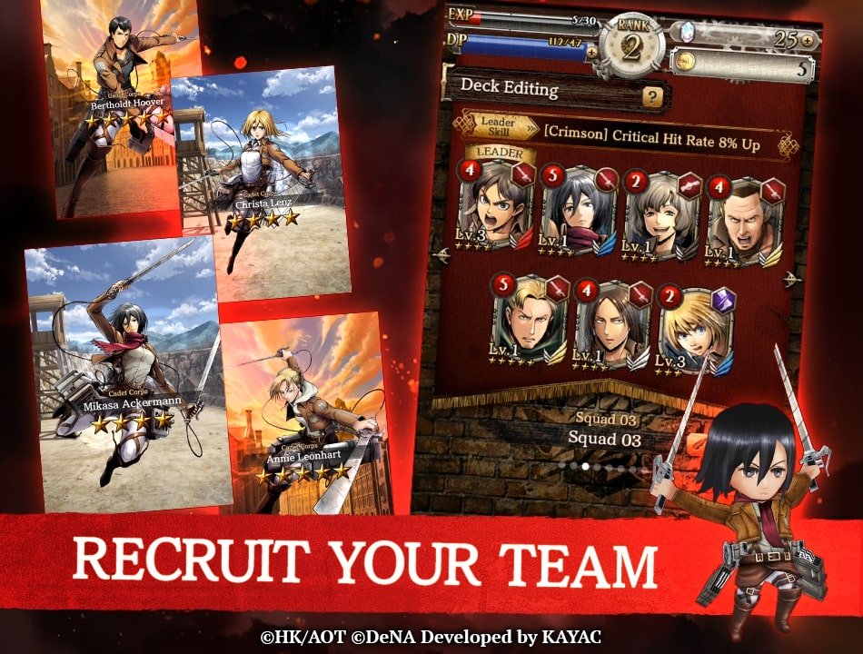 Attack On Titan TACTICS APK 1.10.02